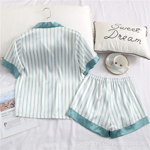 striped pajama night wear sets